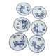 6 flat plates made of Gien earthenware - ironstone - cactus model