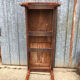 Antique Louis Philippe table in solid cherry and oak with 3 drawers