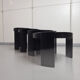 Tables gigognes noires par Gianfranco Frattini pour Cassina