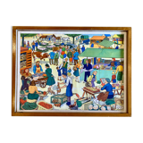 Educational poster elocution Rossignol vintage 60s - hunting and fair