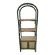 Bamboo shelf & green rattan