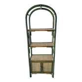 Etagère bambou & rotin vert