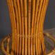 Striking 20thc italian standing bamboo dry bar & stools c.1960