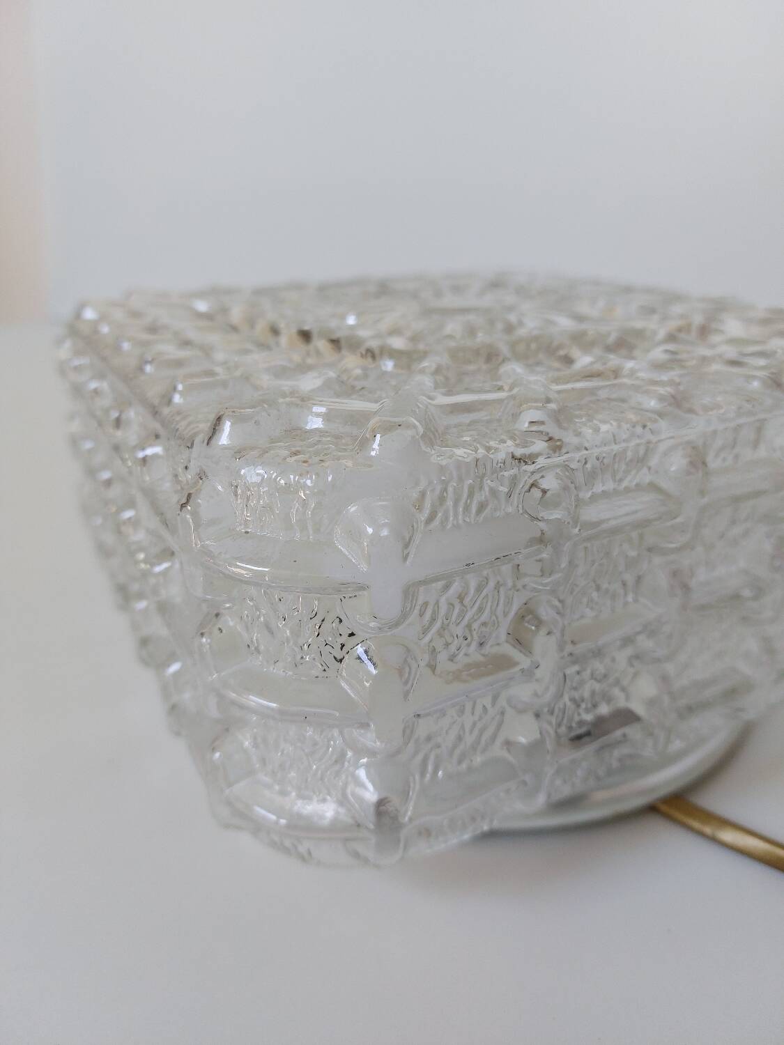 Plafonnier applique verre minimaliste 1970/ 1980