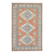 1970s Vintage Turkish Oushak Handmade Wool Cotton Brown Area Rug 160x254