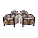 Art deco club chairs lounge chairs 'Luxury peacock dessin'