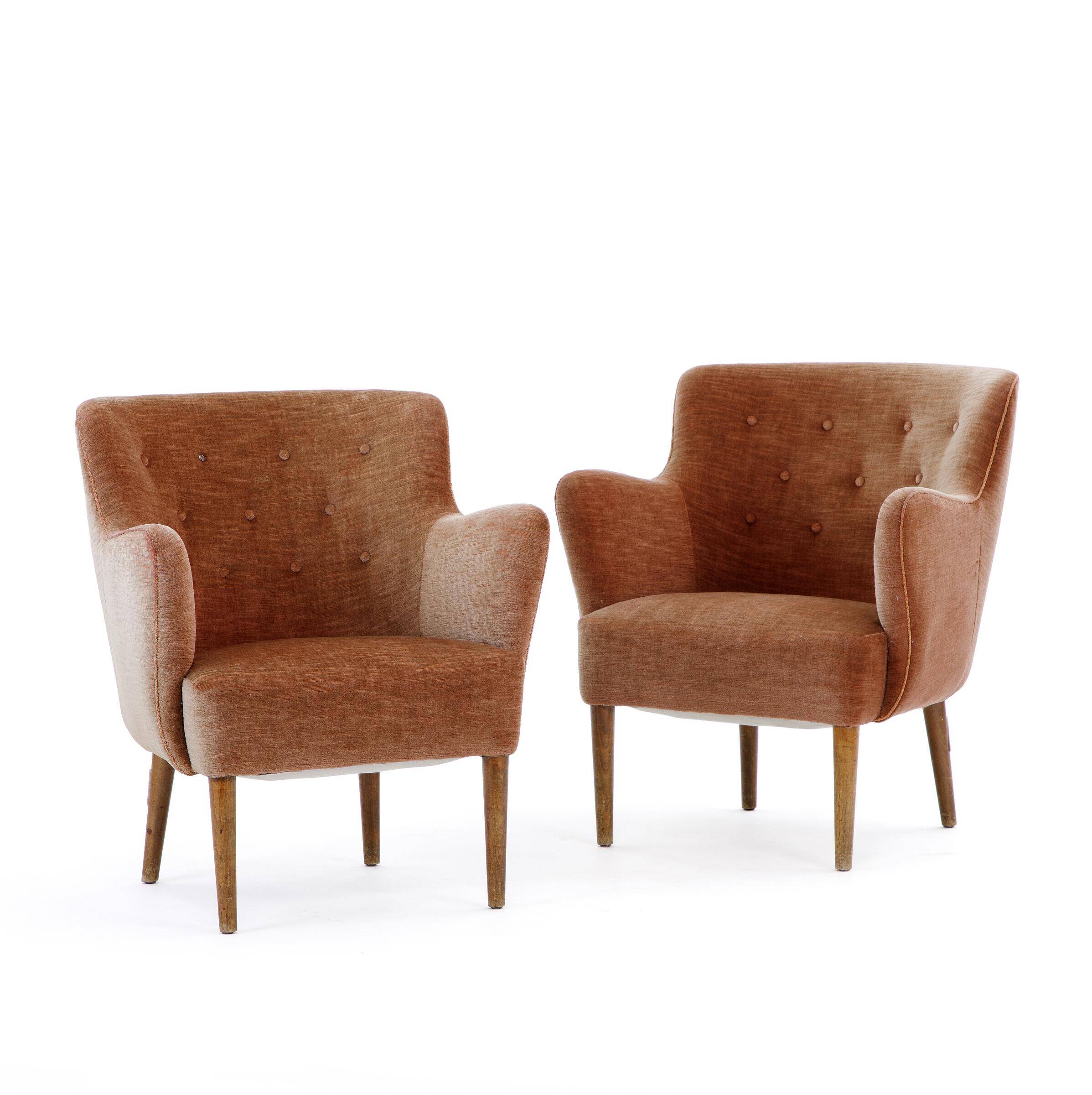 Pair of Danish cocktail chairs 1940s