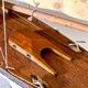 Borda wooden pond sailboat "Le Chat", navigable antique toy.