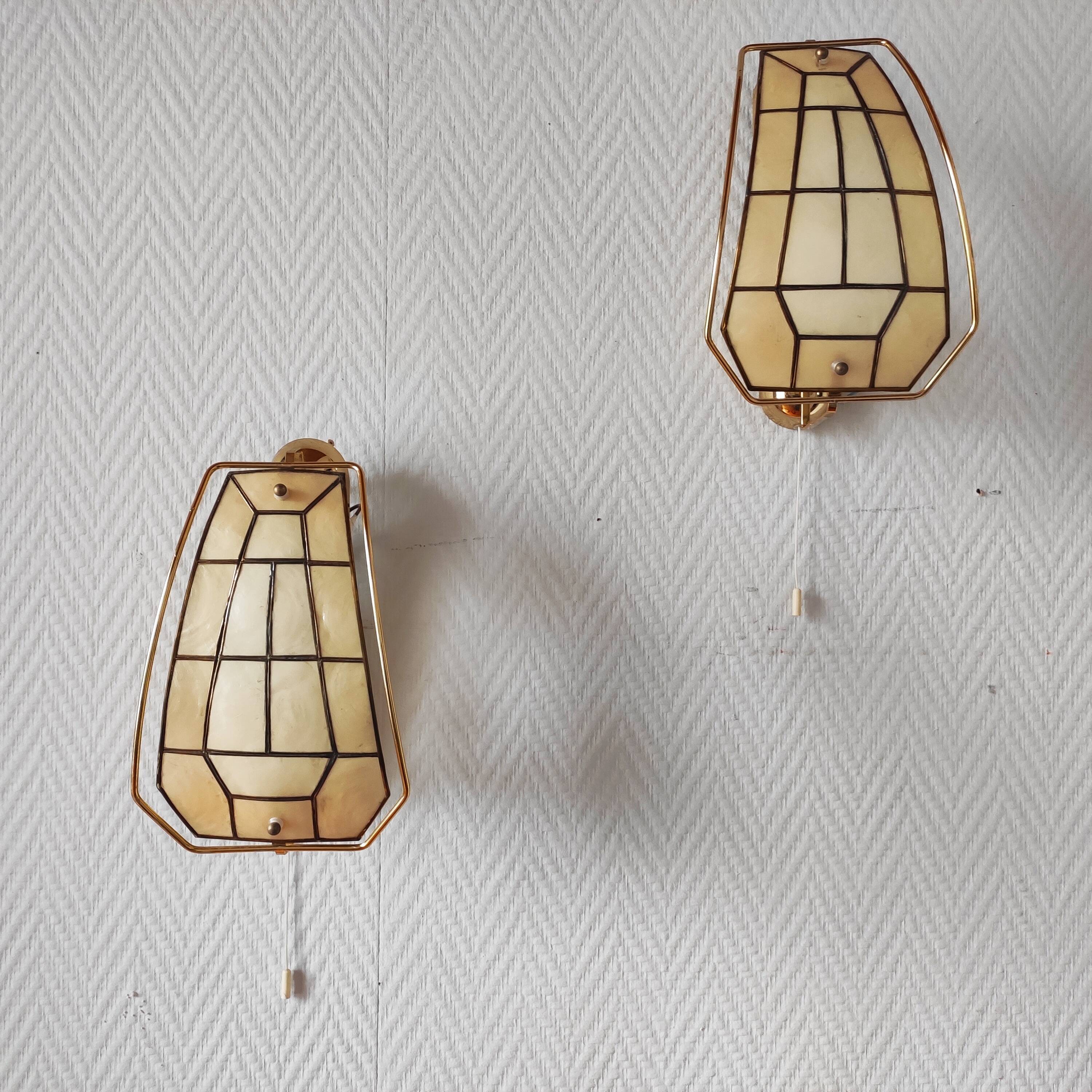 Paire d'appliques Targetti vintage