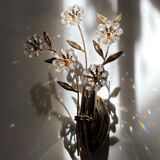 Pair of wall lamps bouquet of flowers