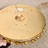 Brass illuminated mirror Made by Palwa, Germany with original label. The large individual