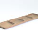 Long teak wooden serving tray or dish with four compartiments