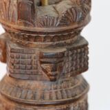 Large African art tower lamp base unique piece