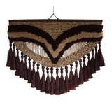 Handmade vintage bohemian jute rug, made in India, late 20th century.