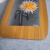 Coffee table 60s-70s scandinavian style tiles vallauris
