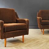 Two mid century armchairs vintage - set 2 chairs