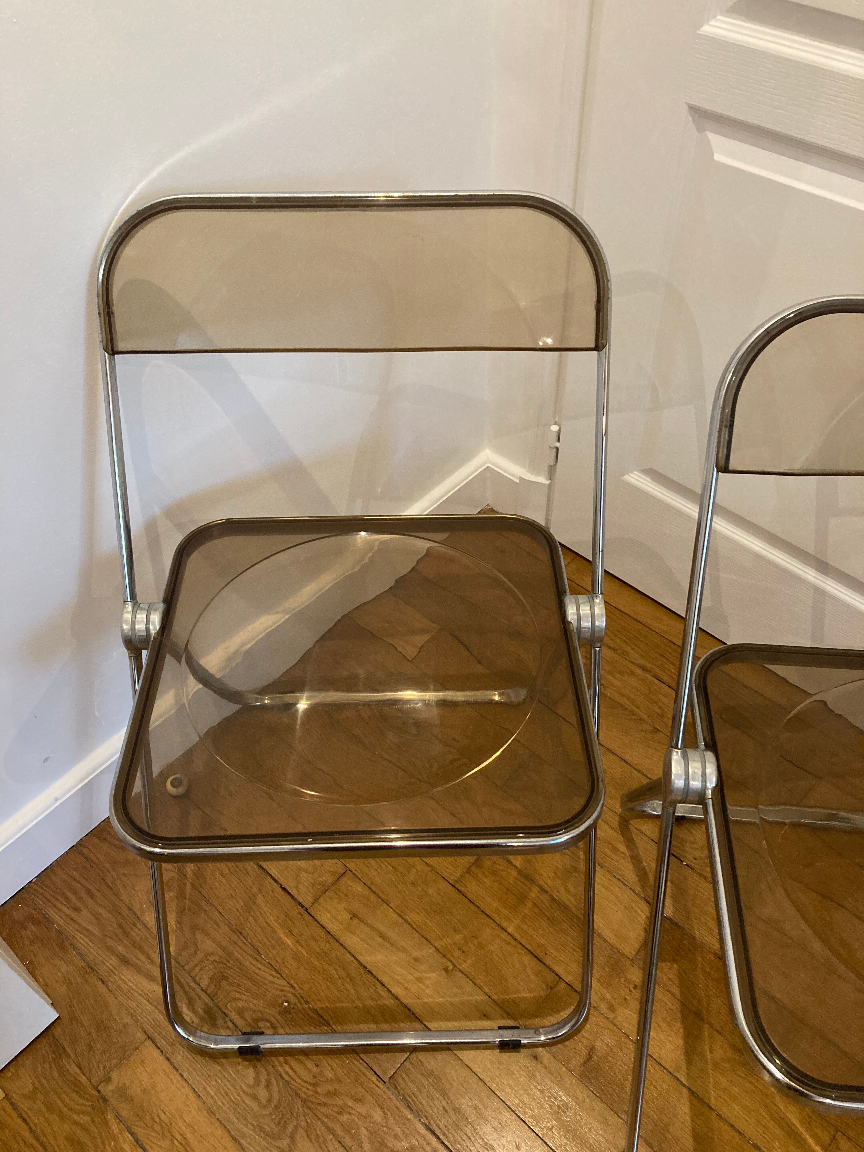 Plia Giancarlo Piretti chairs for Castelli