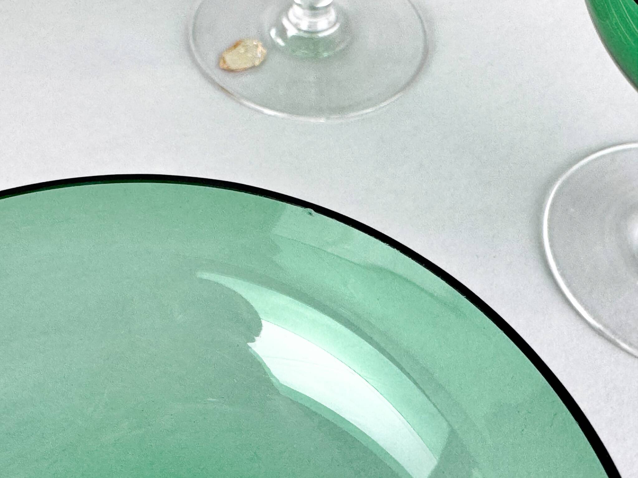Set of Six Art Deco Stemmed Glasses, Czechoslovakia