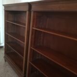 Pair of solid oak library