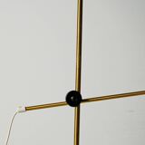 Scandinavian brass floor lamp with adjustable arm