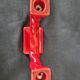 Ceramic chandelier, signed LONGCHAMP, twisted old red