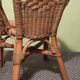 Fauteuil en rotin/osier pour enfant - vintage 1970