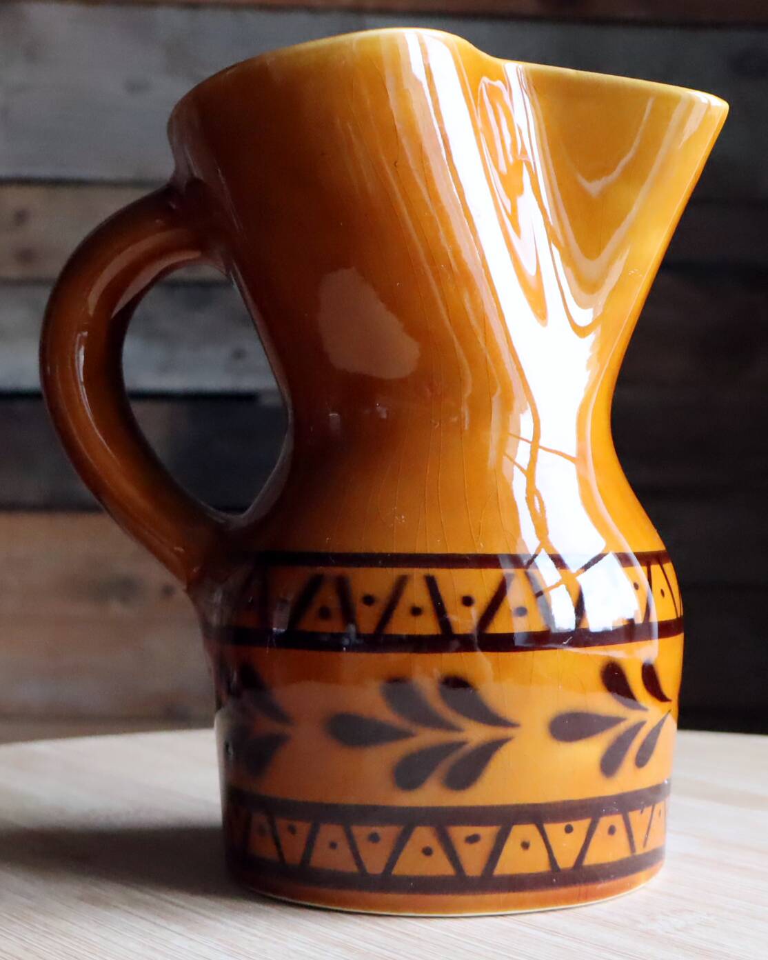 Vintage cider jug in Breton faience from Argoat - Gourin Brittany