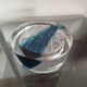 Blue bubble glass ashtray/pocket tray – from Sweden