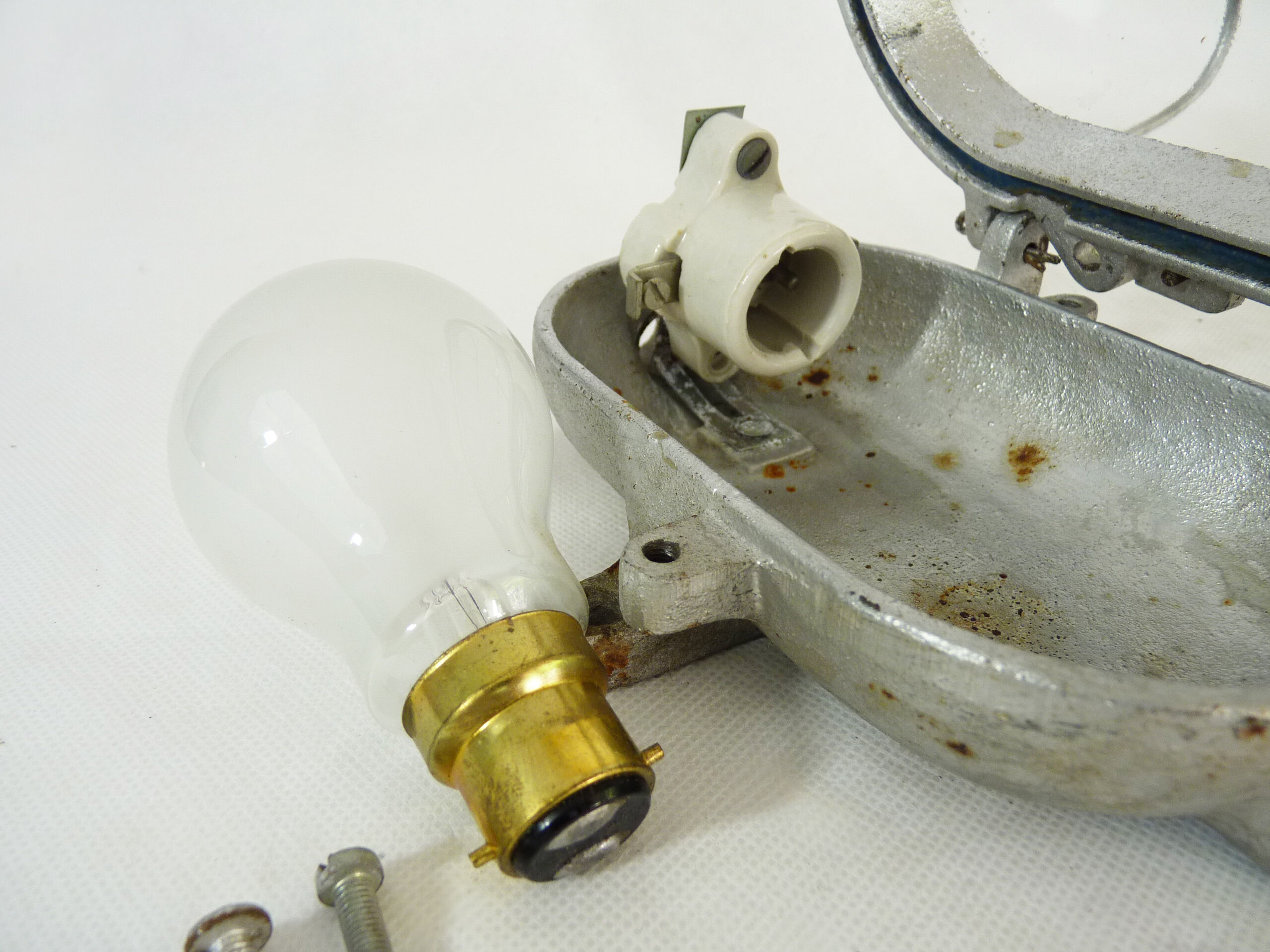 Pair of cast iron industrial window sconces, TH brand