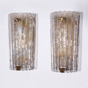 Orrefors Design XXL Wall lamps by Carl Fagerlund glass and brass, 1960s