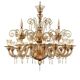Dark Amber Pagliesco Lively Curls Murano Glass Chandelier by Simoeng for Si