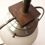 Art Deco aluminium and globe ceiling light