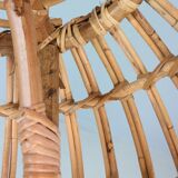 Pouf, jardinière, tabouret ou table d'appoint en rotin vintage des années 1960 par Dirk van Sliedrecht