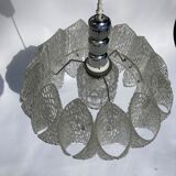 Acrylic ice glass chandelier, Germany 1970s