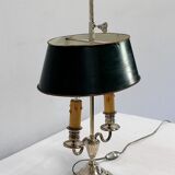 Bouillotte lamp in silver metal, empire style - early twentieth century