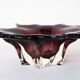 Glass platter, Italian design, 1970s, made in Italy