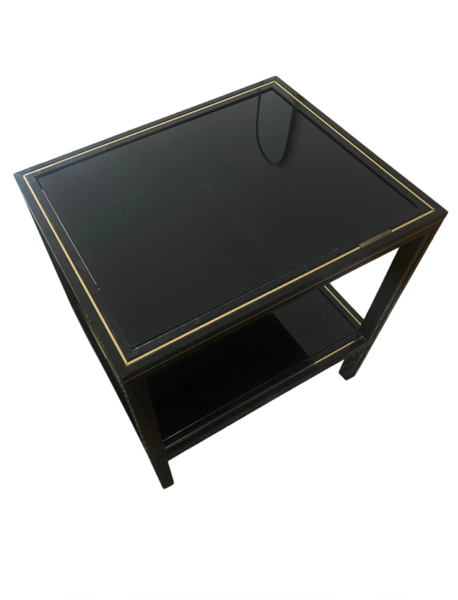 Side table Pierre Vandel Paris 1970s-80s • Hollywood Regency style