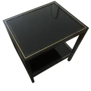 Side table Pierre Vandel Paris 1970s-80s • Hollywood Regency style
