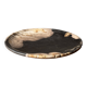 Small pocket tray or dish in black and beige petrified wood D20.5 -3317
