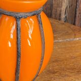 Blown glass vase encased