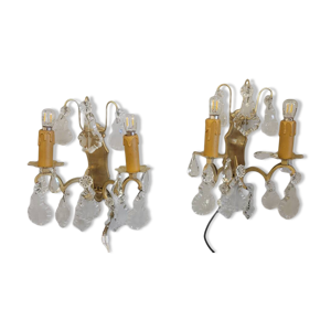 paire d’appliques à - pampilles