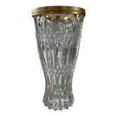 Vintage vase in chiseled Bohemian crystal from the 70s