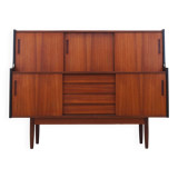 Buffet haut en teck, design danois, années 1960, production : Danemark