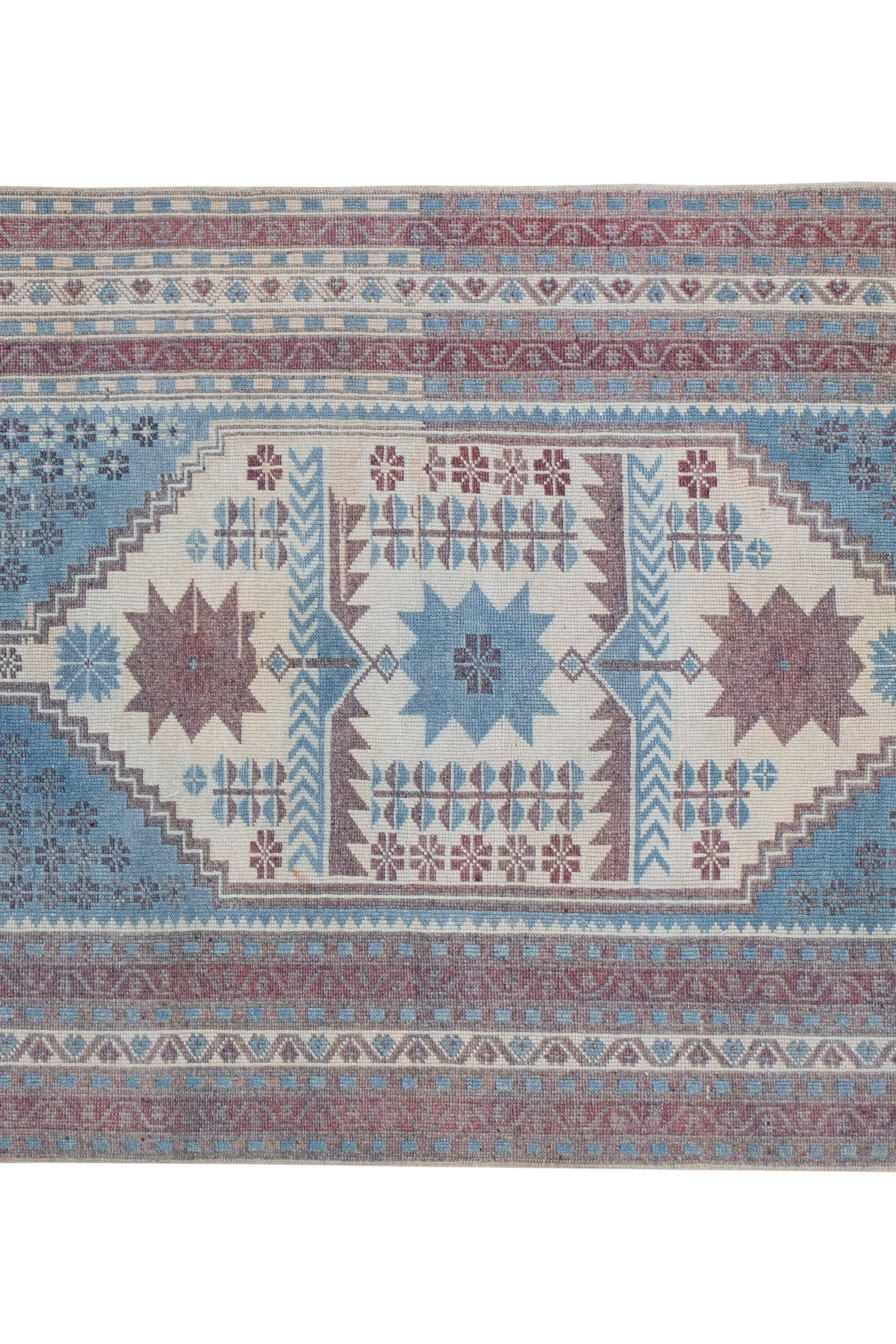 Vintage faded turkish oushak rug 103 x 190 cm