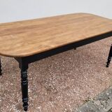 Louis Philippe style oval patinated bistro farm table - 1m90