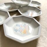 6 Tiffany octagonal soup plates