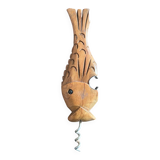 Corkscrew bottle opener fish