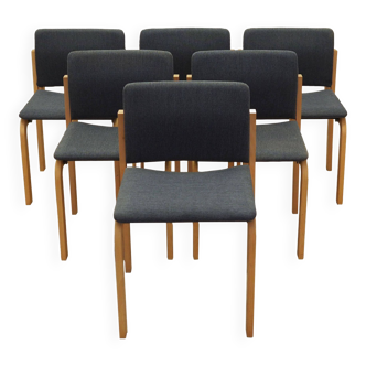 Ensemble de six chaises, design danois, années 1980, édition : Fritz Hansen