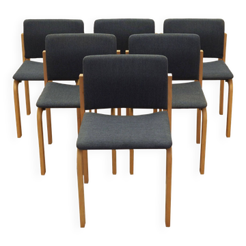 Ensemble de six chaises, design danois, années 1980, édition : Fritz Hansen