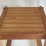 Solid wood side table - 70s